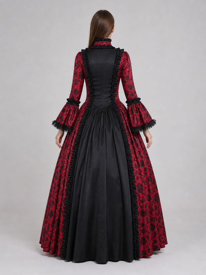 Long Gothic Victorian-Style Dress