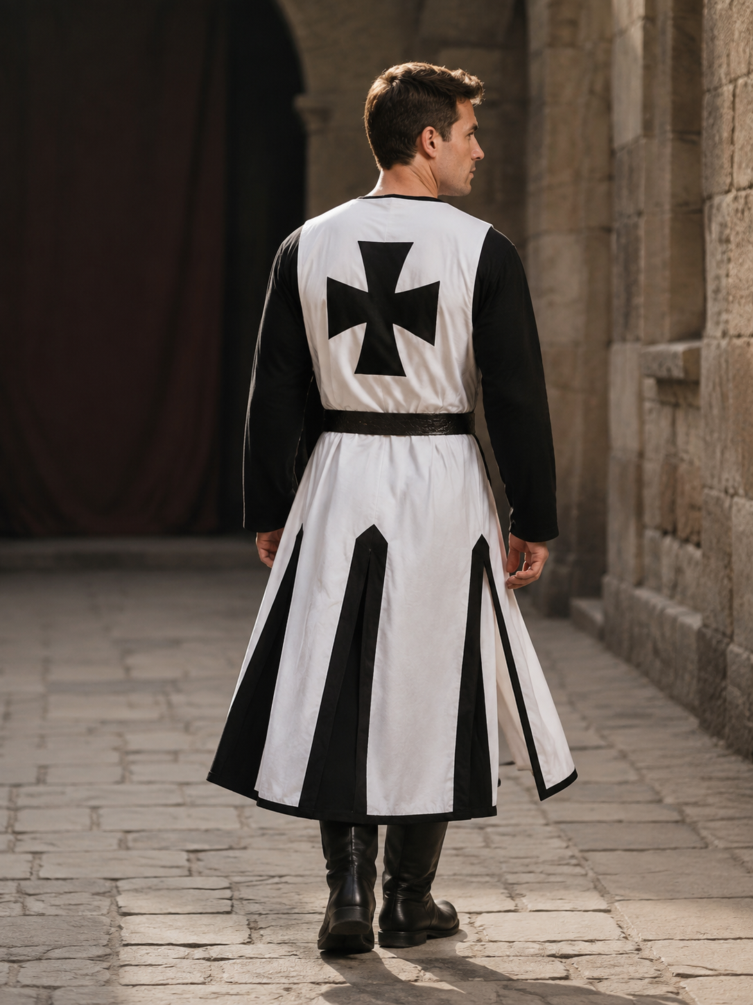Medieval Crusader Cloak for Cosplay back view