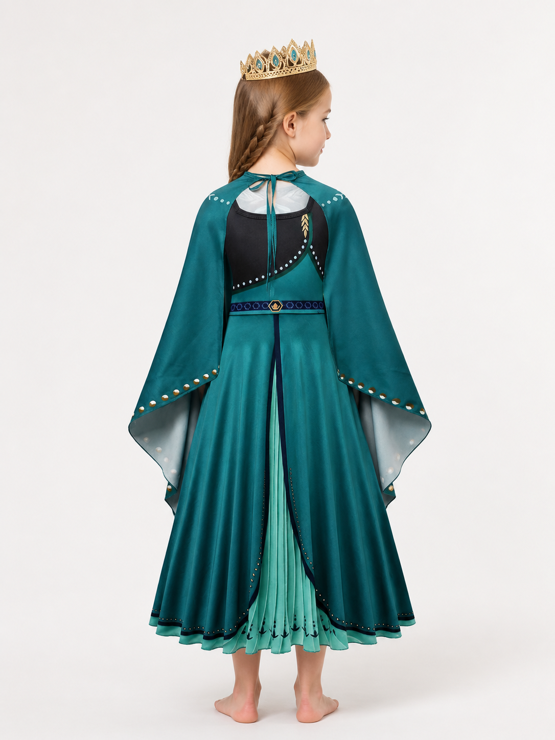 Turquoise Princess Costume for Cosplay back view