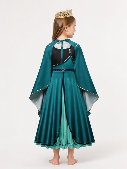 Turquoise Princess Costume for Cosplay back view