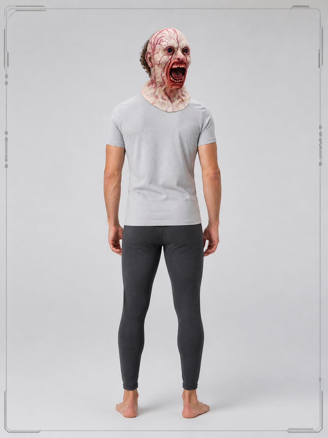 Zombie Carnival Mask with Bloody Marks back view