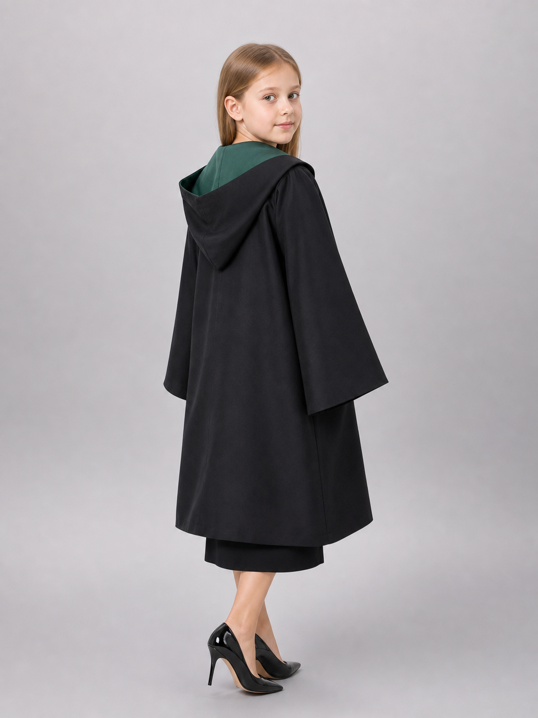 Black Hooded Costume Cloak for Cosplay