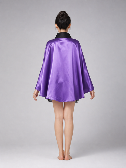 Halloween Costume with Purple Cape and Hat