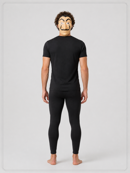 Cosplay Mask with Mustache and Black Eyebrows back view