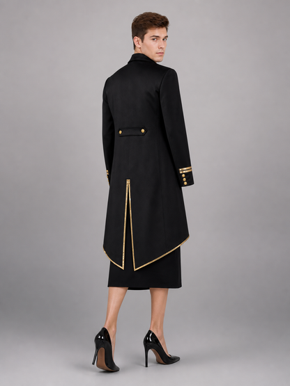 Black Costume Tailcoat with Gold Trim