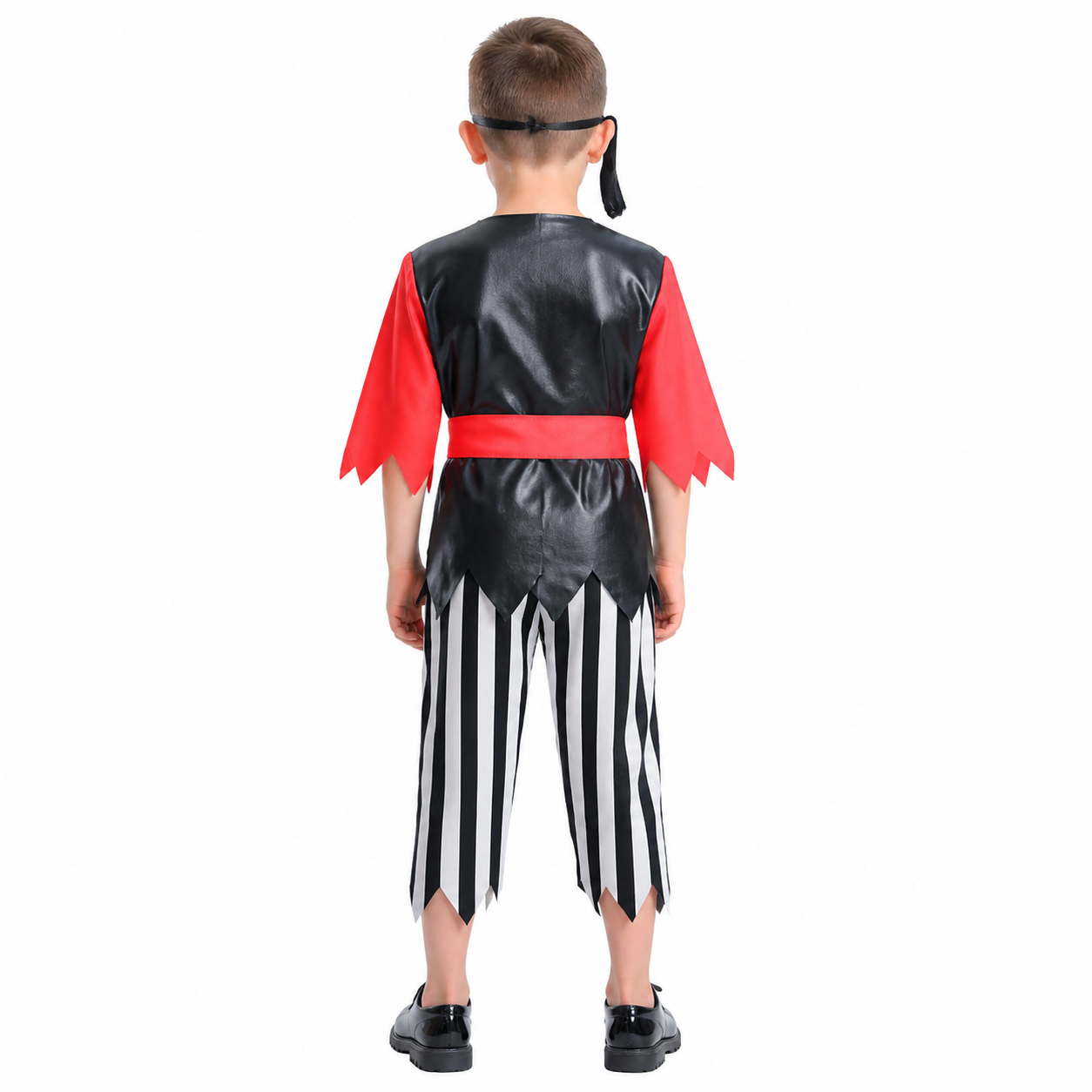 Pirate Costume Set with Striped Pants back view