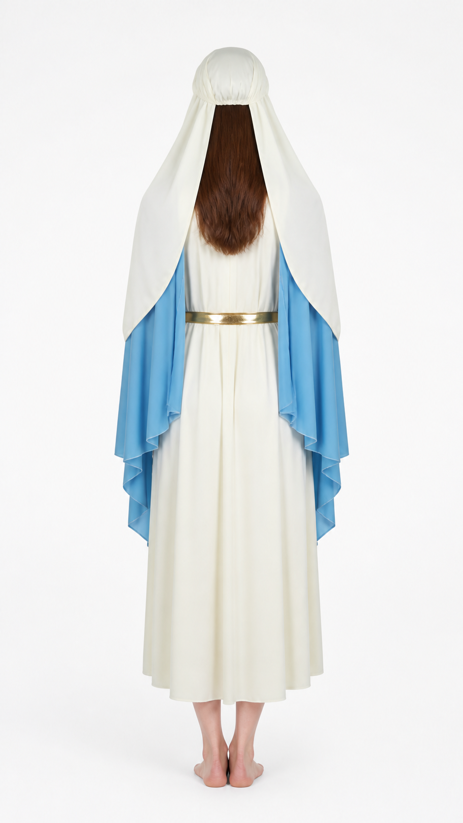 White Robe with Blue Cape and Gold Sash product view 27