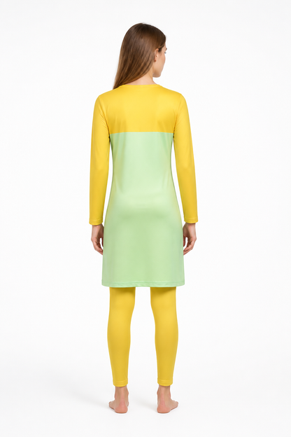 Maggie Cosplay Costume, Long Jumpsuit with Skirt back view