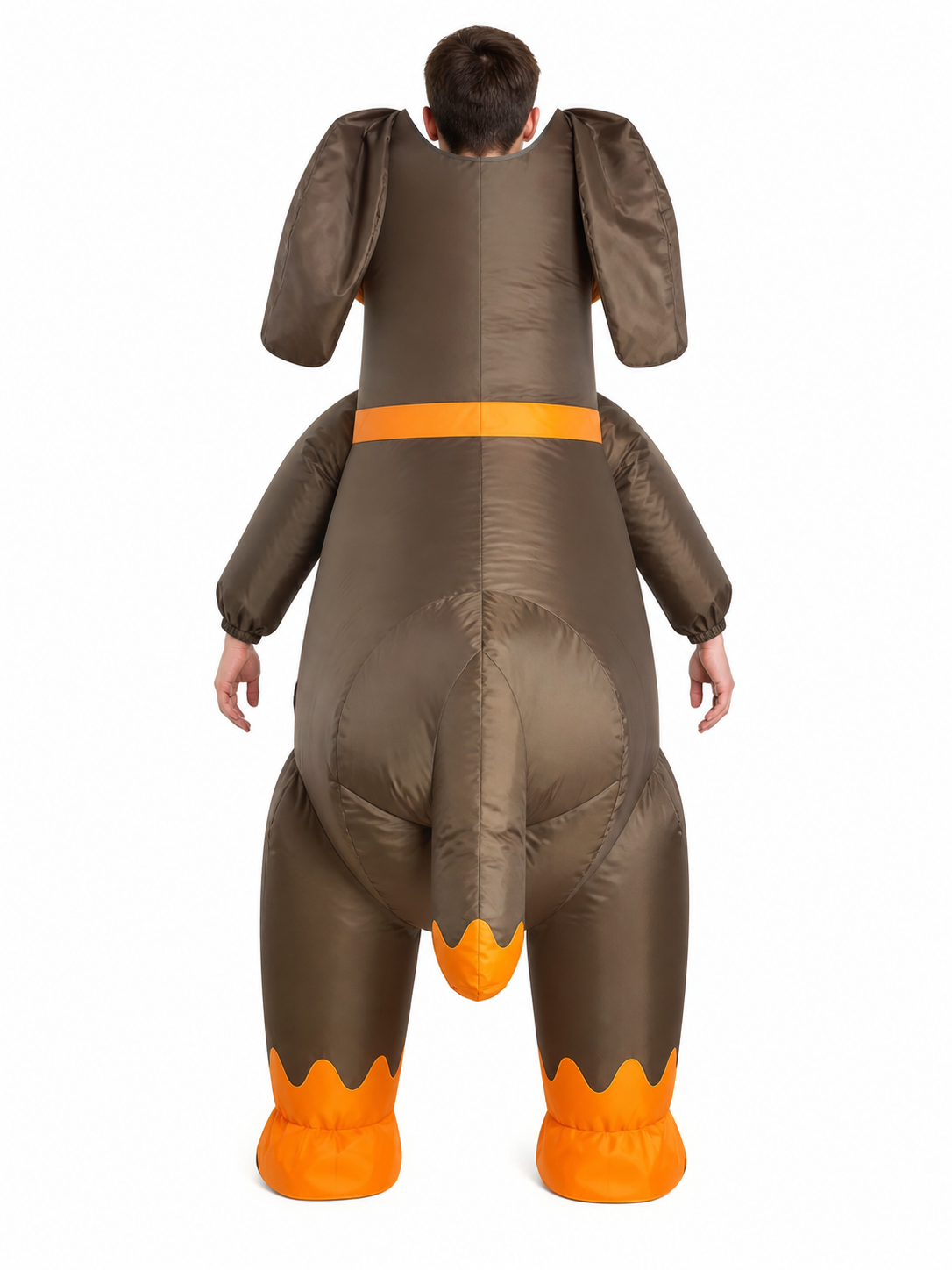 Inflatable Dachshund Costume with Tail and Paws for Parties back view