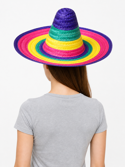 Purple Wide-Brim Carnival Hat