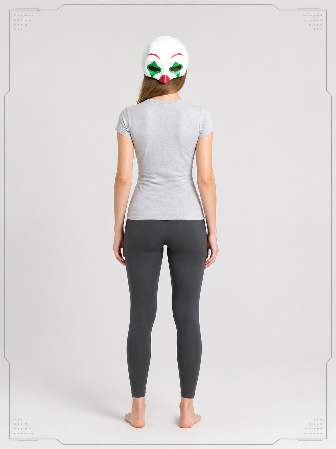 White Carnival Mask for Pets for Halloween back view