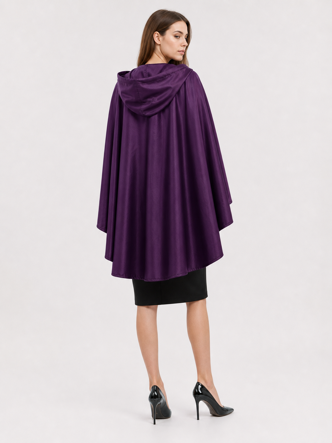 Purple Hooded Medieval Costume Cloak