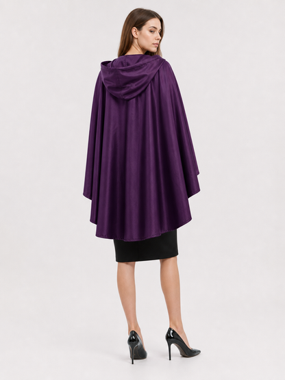 Purple Hooded Medieval Costume Cloak
