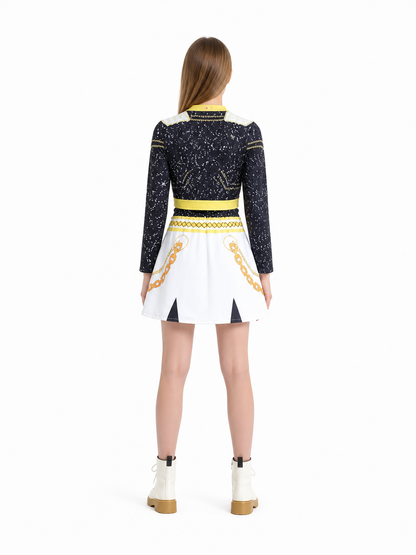 Children's Character Costume with Skirt and Top for Cosplay back view