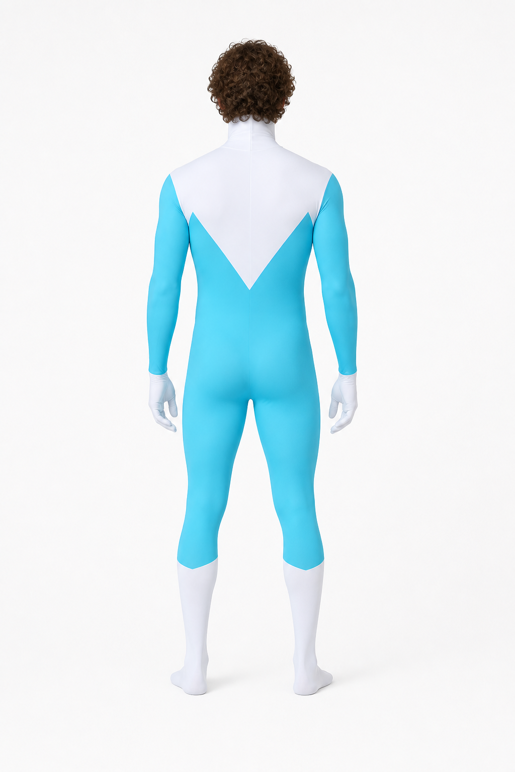 Hooded Superhero Cosplay Jumpsuit back view