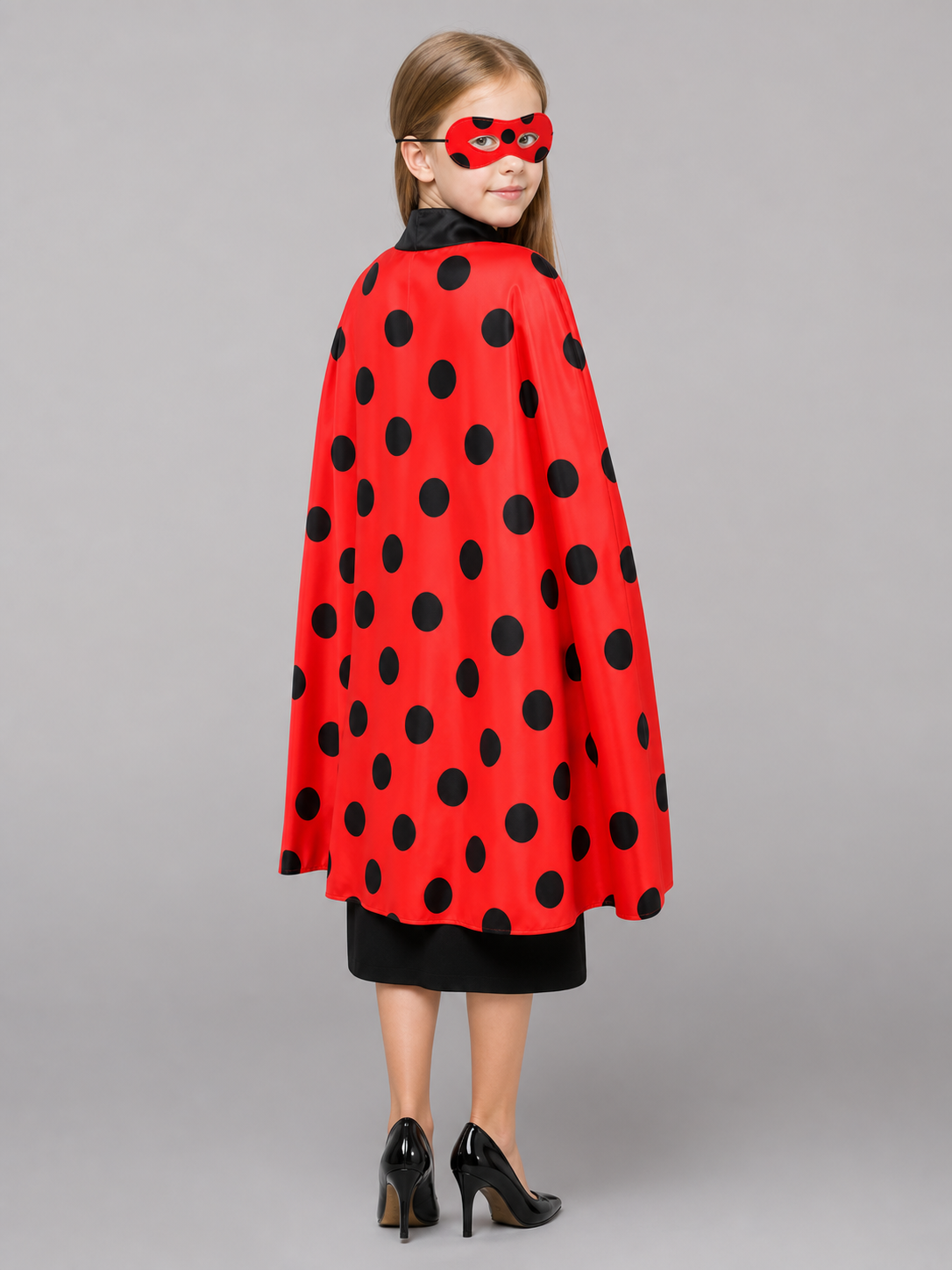 Polka Dot Carnival Jumpsuit Costume with Mask