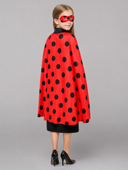 Polka Dot Carnival Jumpsuit Costume with Mask