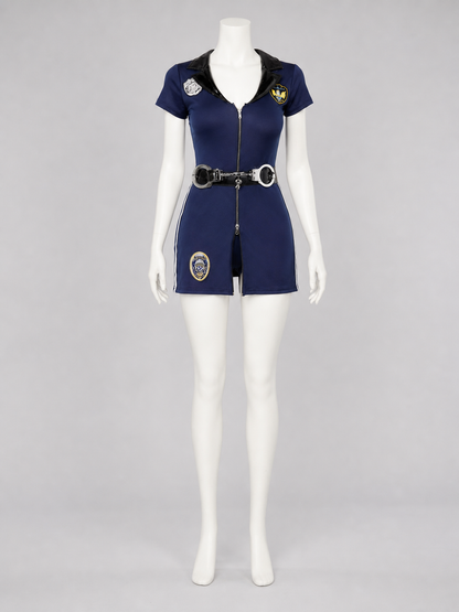 Police Officer Cosplay Costume, One-Piece Jumpsuit