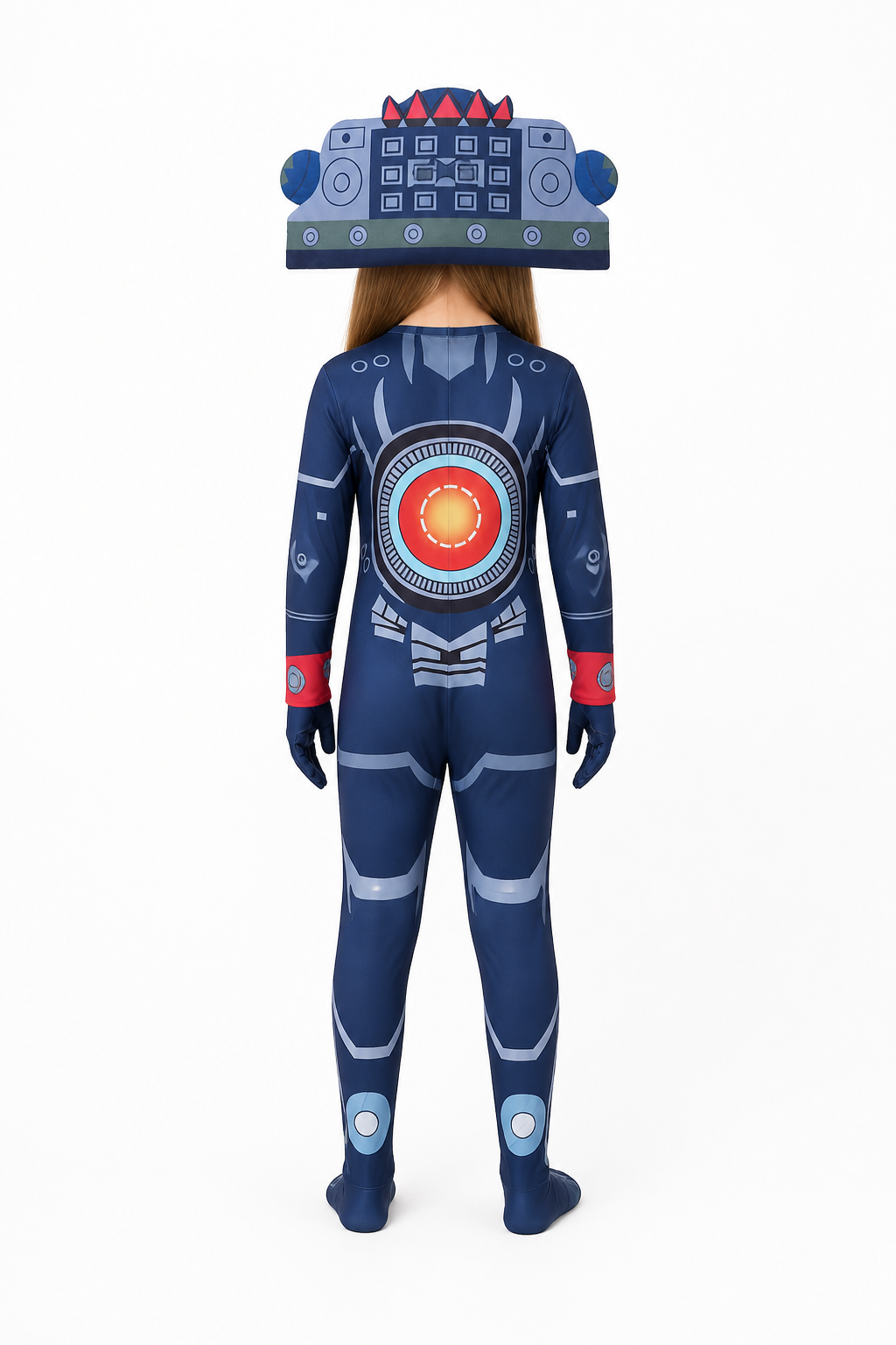 Skibidi Toilet TV Man Cosplay Jumpsuit back view