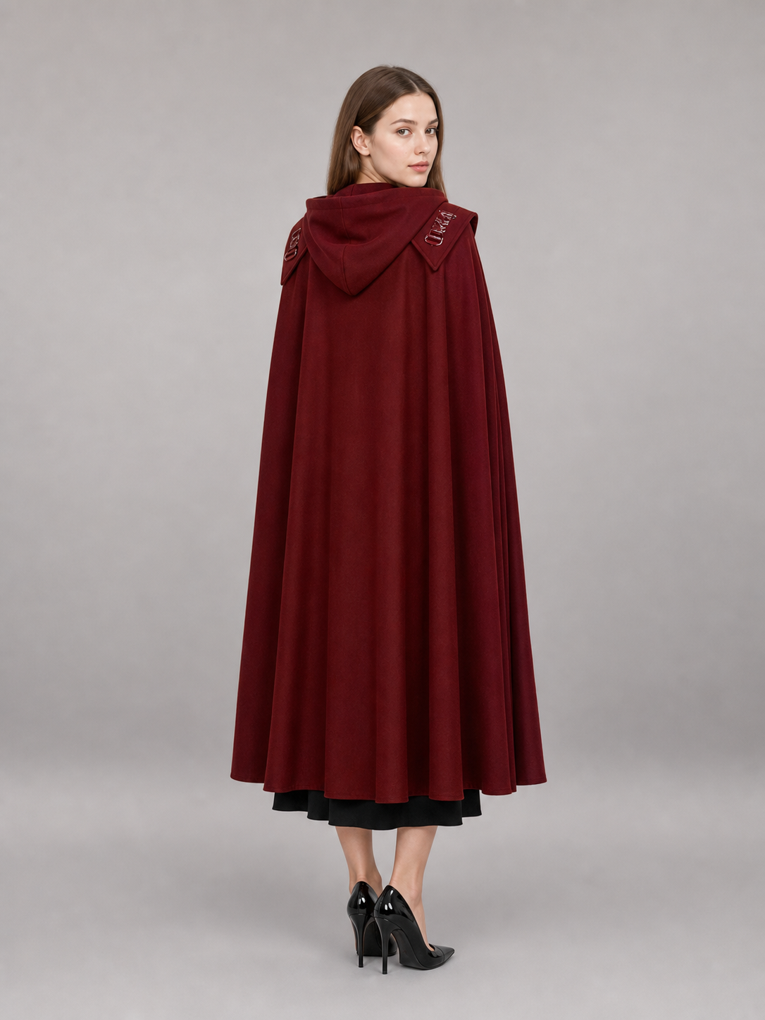 Red Gothic Carnival Cloak with Hood