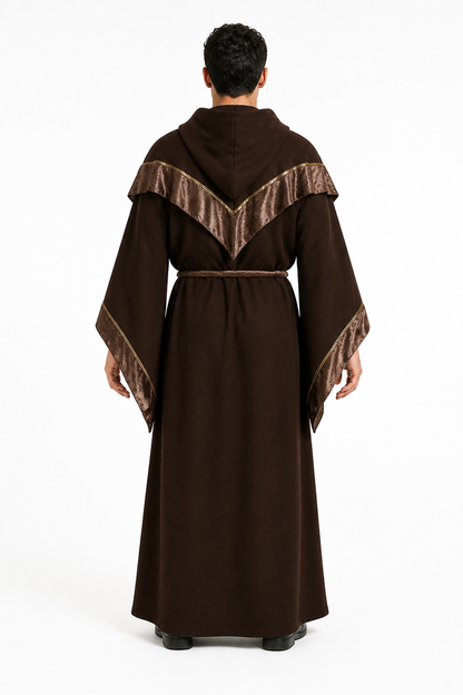 Hooded Robe with Wide Sleeves for Cosplay back view