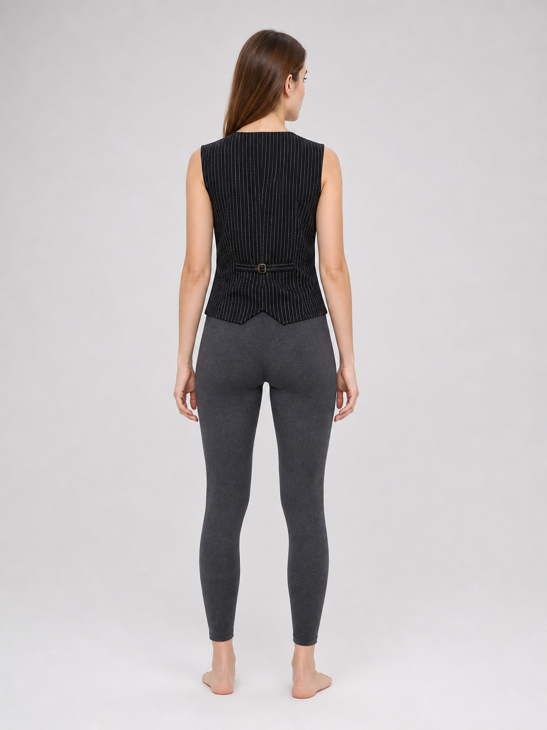 Pinstripe V-Neck Vest
