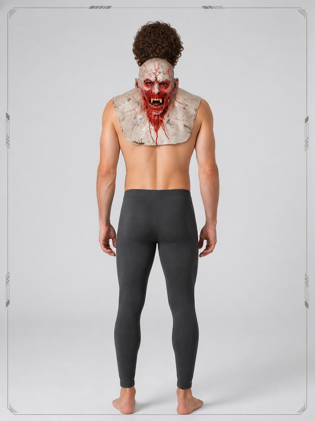 Halloween Zombie Mask with Bloody Wounds