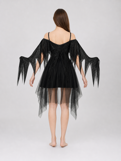 Black Winged Costume Dress for Cosplay