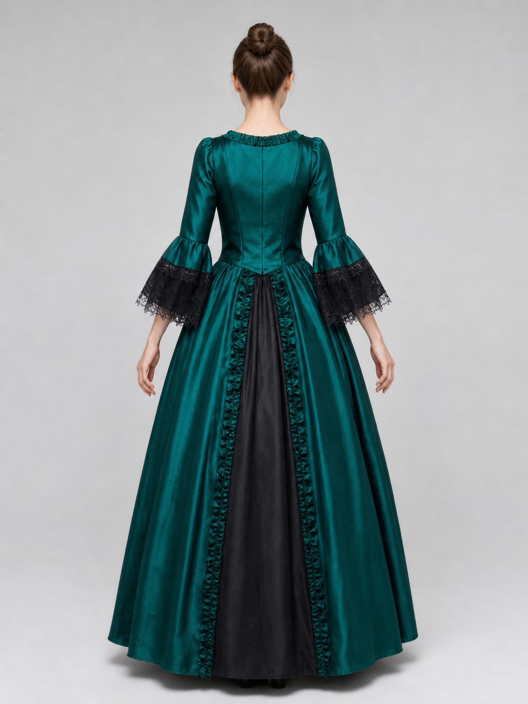 Gothic Victorian Dress with Wide Sleeves