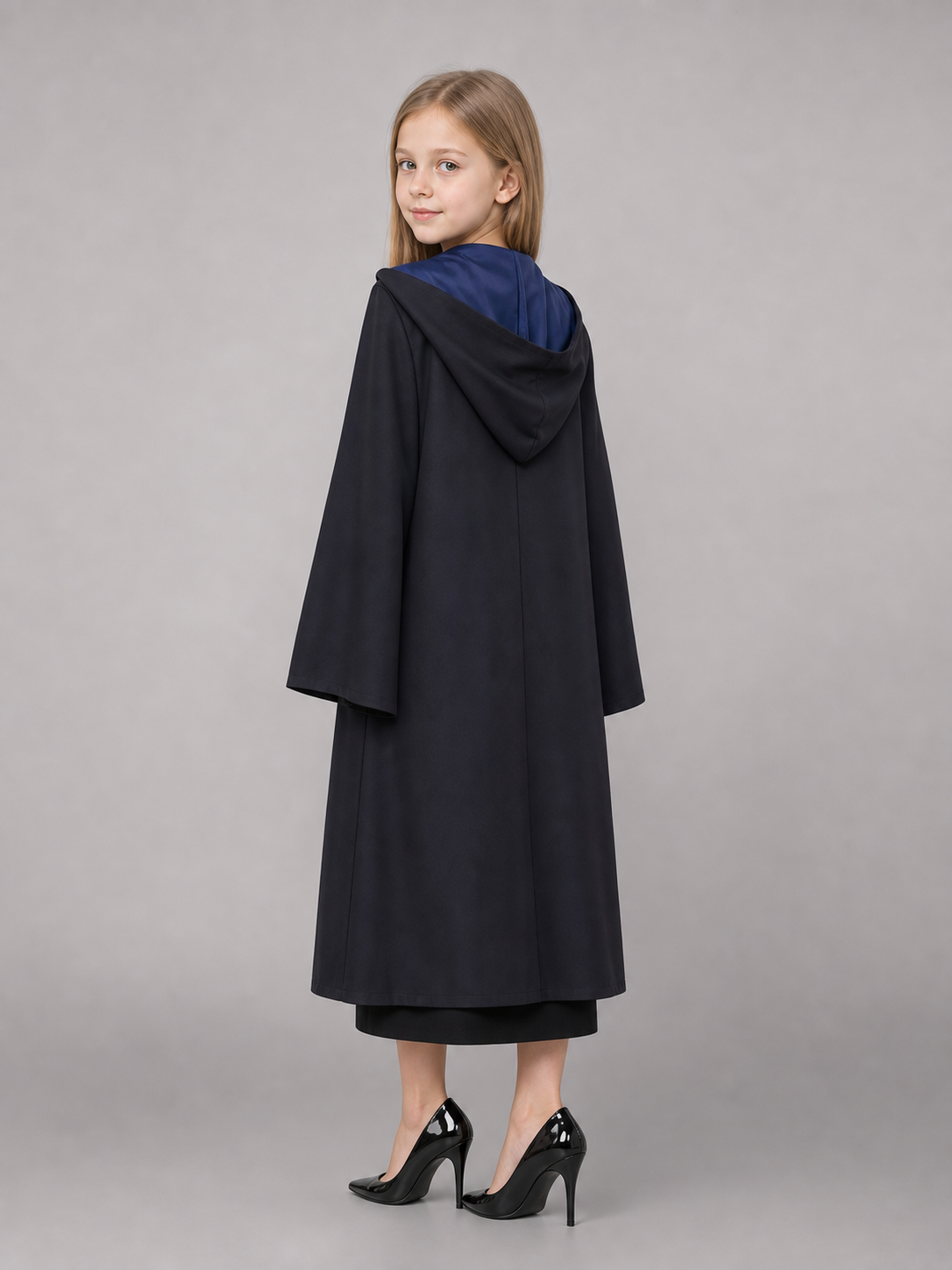 Black Hooded Carnival Cloak for Cosplay