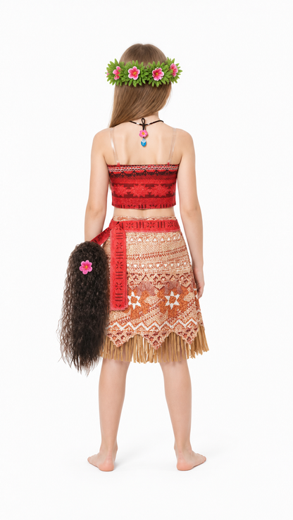 Children's Moana Princess Carnival Costume back view