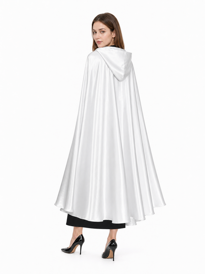 White Hooded Costume Cape, Medieval