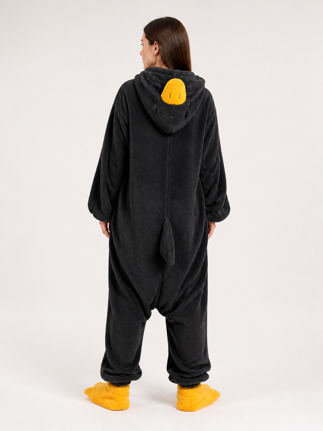 Gray Goose Halloween Costume, One-Piece, with Hood back view