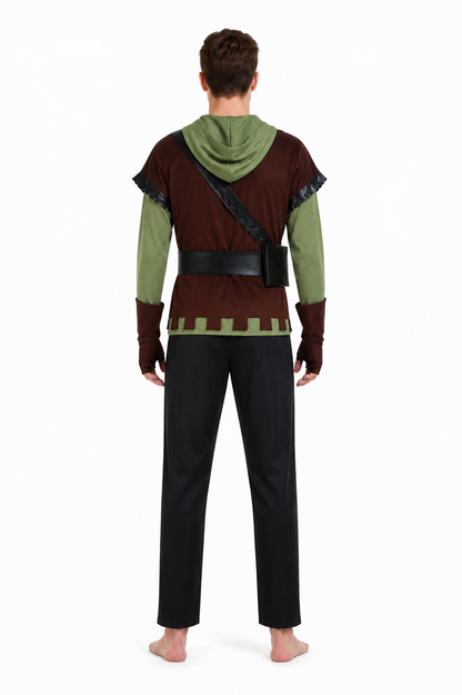 Green Arrow Cosplay Costume Set back view