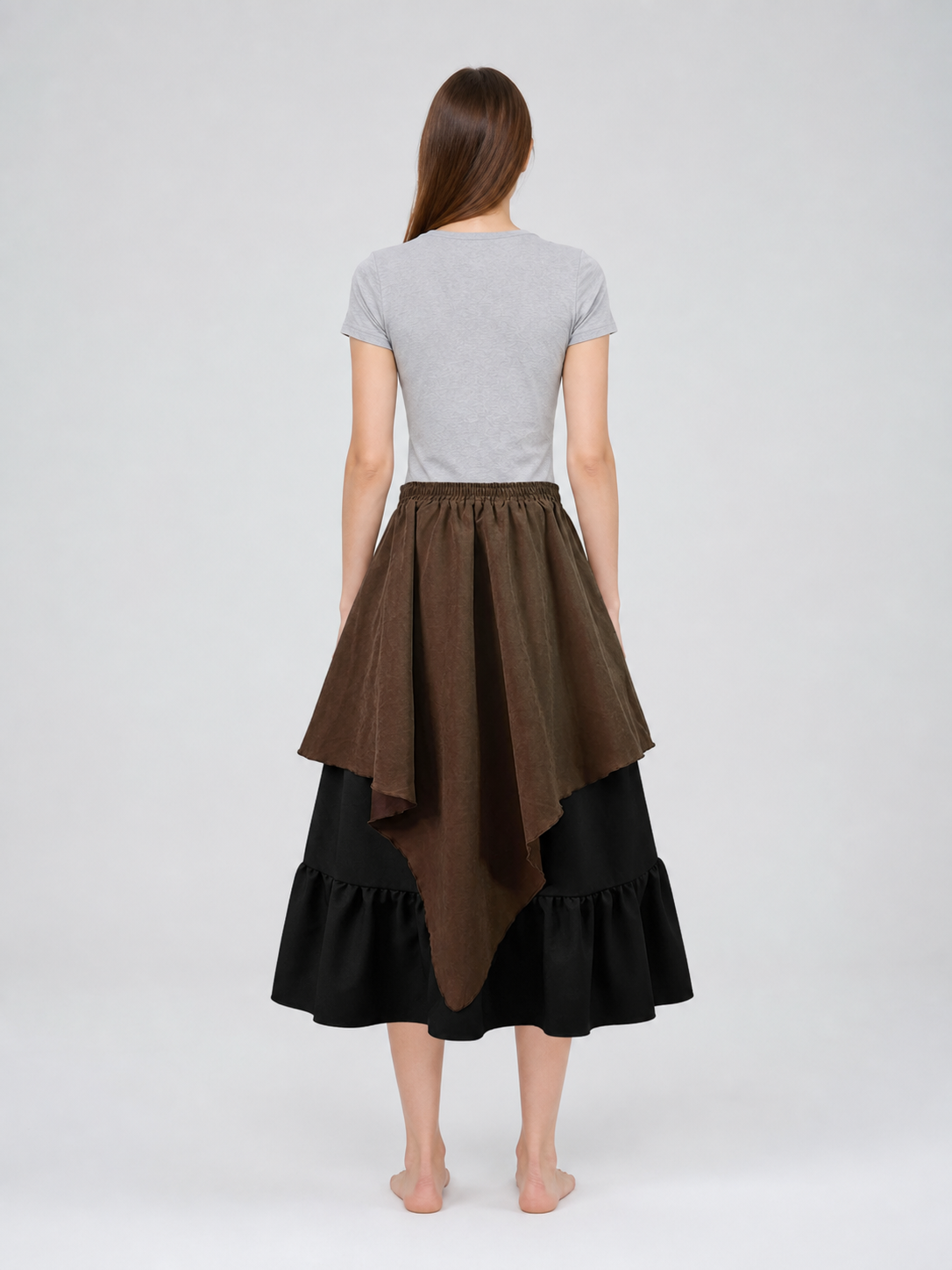 Layered Asymmetrical Boho Skirt