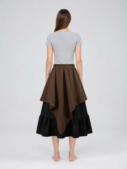Layered Asymmetrical Boho Skirt