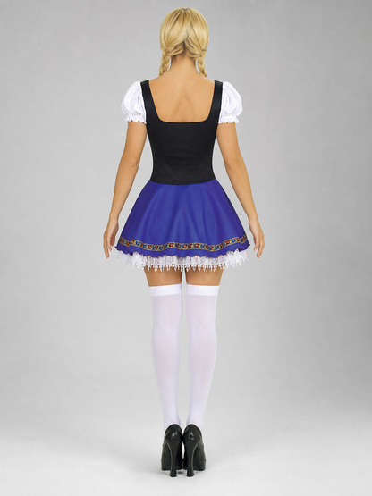 Historical Folk Costume with Bodice and Skirt back view