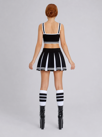 Cheerleading-Style Performance Costume, Top and Skirt