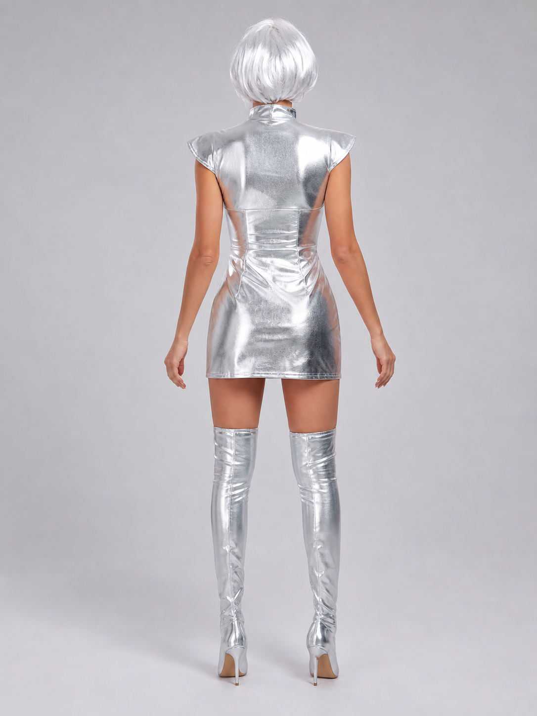 Silver Stage Cosplay Costume back view