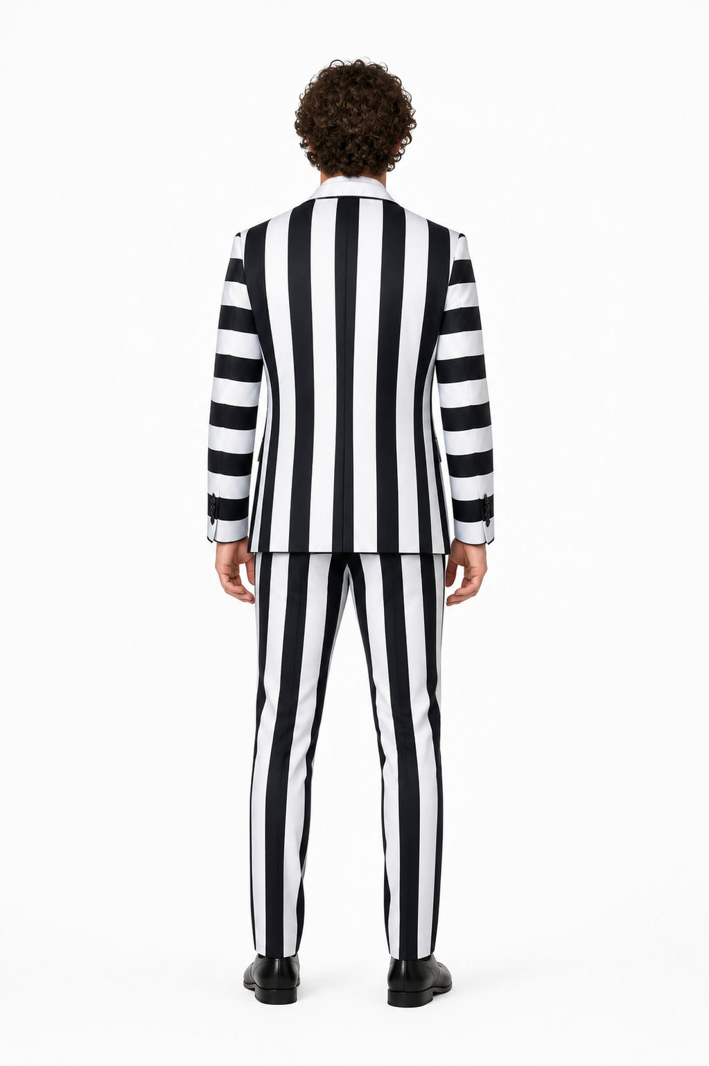Beetlejuice Striped Suit Jacket and Trousers back view