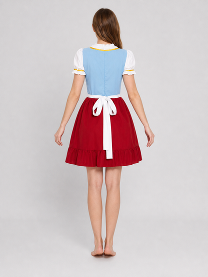 Bavarian Carnival Dress with Apron for Oktoberfest