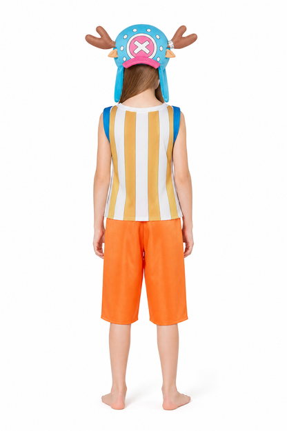 Chopper Cosplay Costume: Top, Shorts, Hat