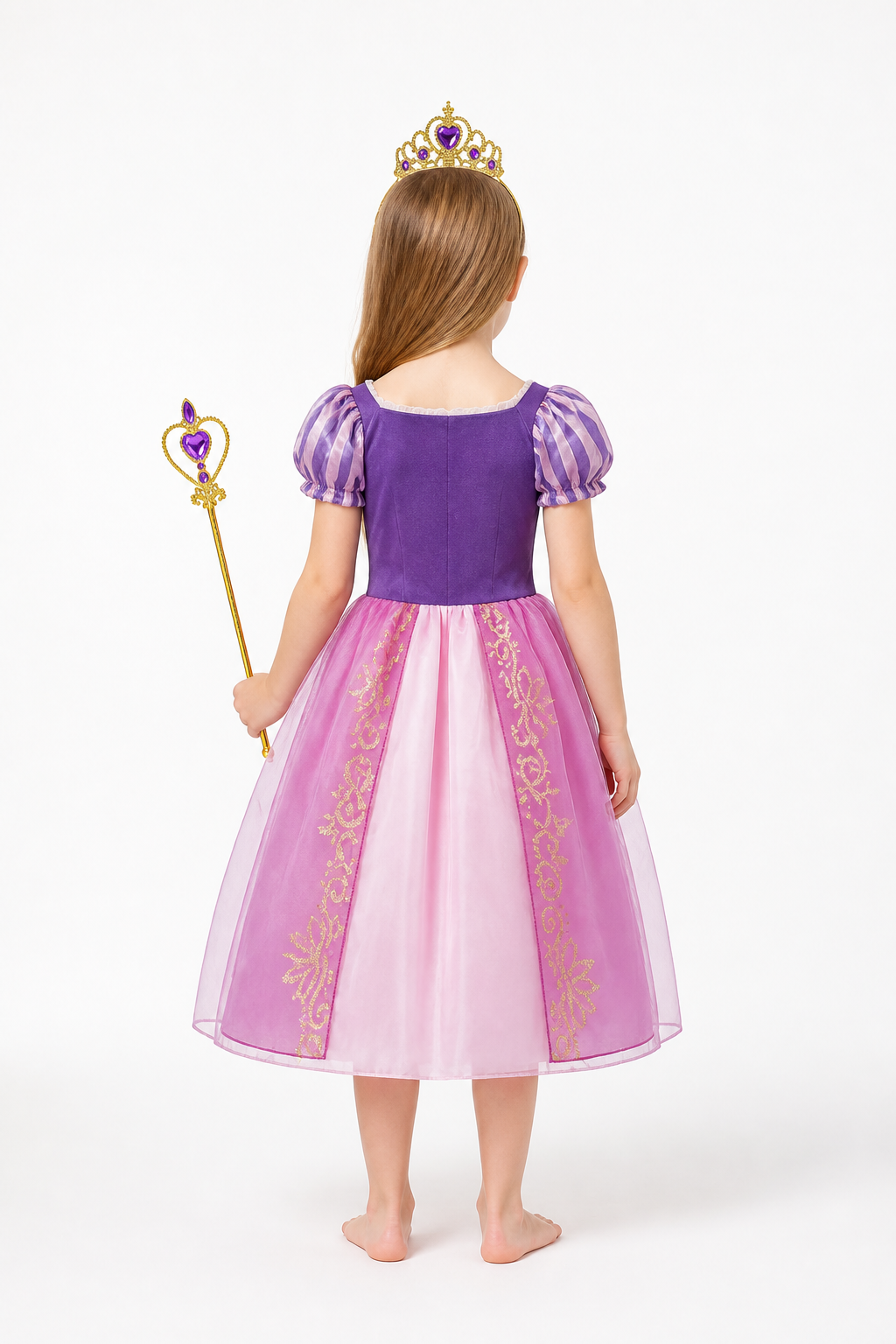 Carnival Dress with Crown and Magic Wand back view