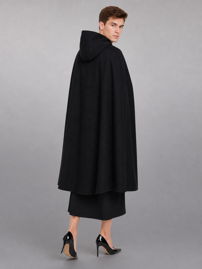 Hooded Cloak with Ghost Mask for Cosplay