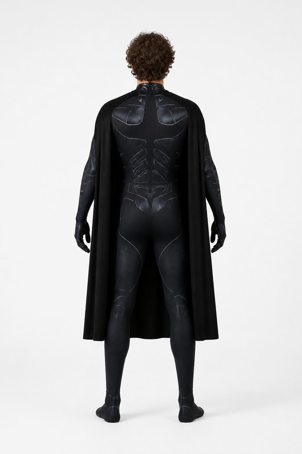 Batman Jumpsuit with Cape, Carnival Costume back view