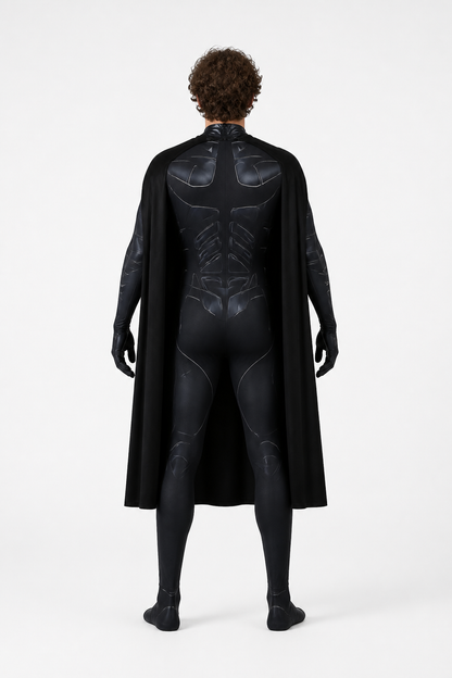 Batman Jumpsuit with Cape, Carnival Costume back view