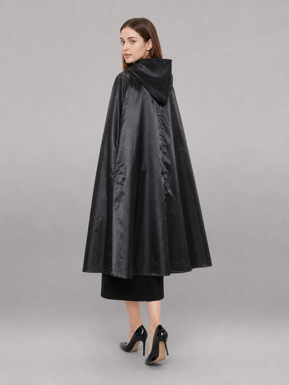 Black Costume Cloak with Large Hood