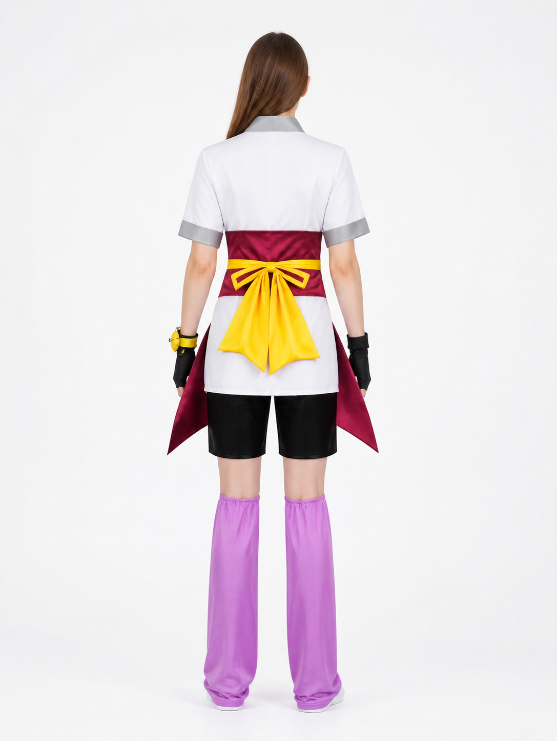 Kurapika Cosplay Costume, 7-Piece Set back view