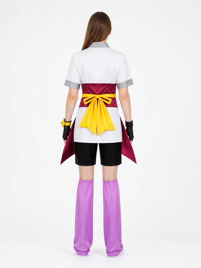 Kurapika Cosplay Costume, 7-Piece Set back view