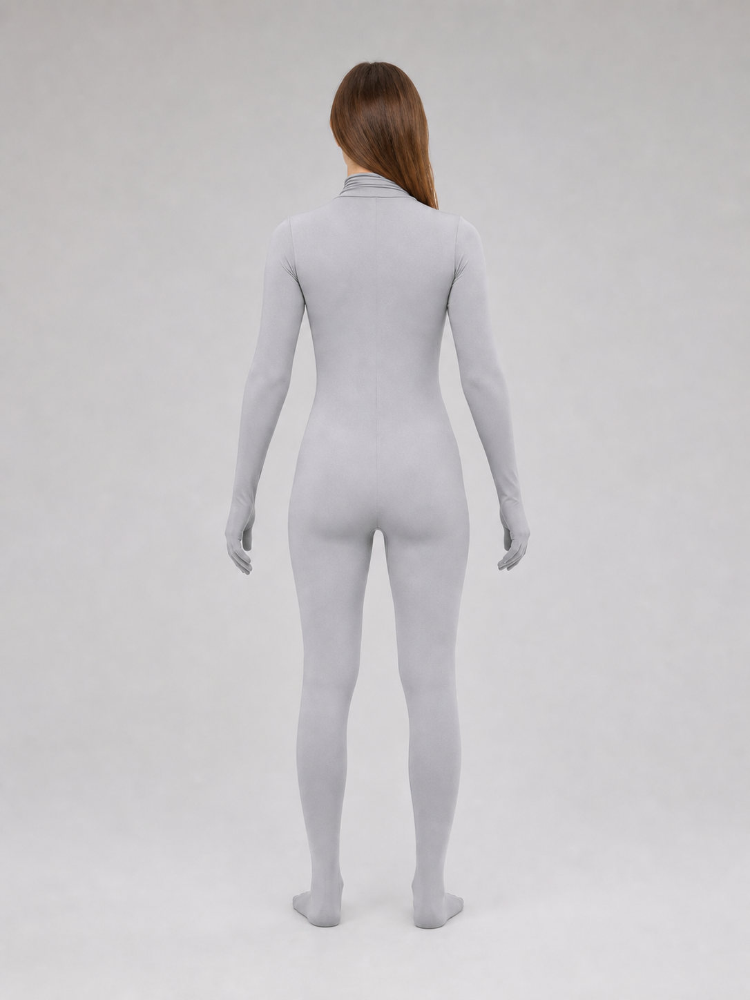 Gray Full-Body Invisibility Suit for Cosplay